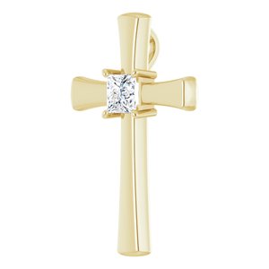 18K Yellow Gold  5 mm Square Pendant Mounting – image 3