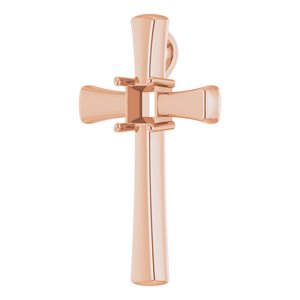 18K Rose Gold  5 mm Square Pendant Mounting – image 4