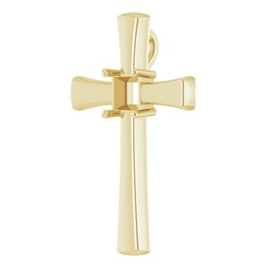 18K Yellow Gold  5 mm Square Pendant Mounting – image 4