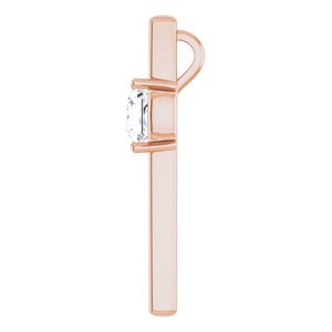 10K Rose Gold  7.5 mm Square Pendant Mounting – image 5