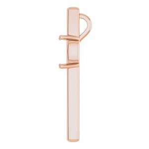 14K Rose Gold  7.5 mm Square Pendant Mounting – image 6