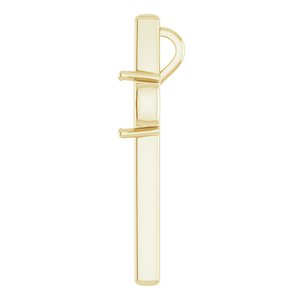 14K Yellow Gold  7.5 mm Square Pendant Mounting – image 6