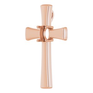 14K Rose Gold  9x7 mm Oval Pendant Mounting – image 4
