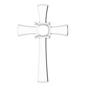 Sterling Silver  8 mm Cushion Pendant Mounting – image 2