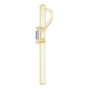 14K Yellow Gold  6x4 mm Emerald Pendant Mounting – image 5