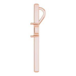18K Rose Gold  6x4 mm Emerald Pendant Mounting – image 6