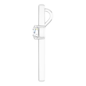 10K White Gold  5.8 mm Round Pendant Mounting – image 5