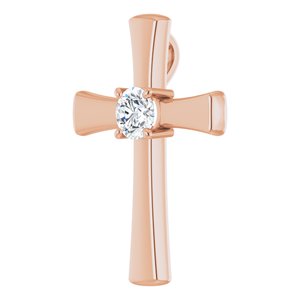 14K Rose Gold  6 mm Round Pendant Mounting – image 3