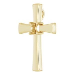 10K Yellow Gold  6 mm Round Pendant Mounting – image 4