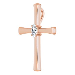 10K Rose Gold  5x3 mm Oval Pendant Mounting – image 3