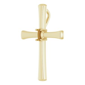 14K Yellow Gold  5x3 mm Oval Pendant Mounting – image 4