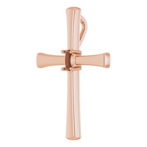10K Rose Gold  5x3 mm Oval Pendant Mounting – image 4