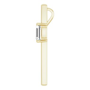 14K Yellow Gold  9x7 mm Emerald Pendant Mounting – image 5