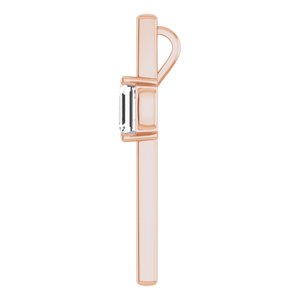 14K Rose Gold  9x7 mm Emerald Pendant Mounting – image 5