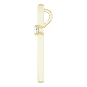 14K Yellow Gold  2.25 mm Square Pendant Mounting – image 5