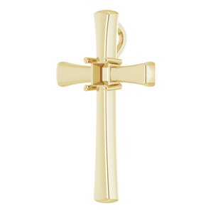 14K Yellow Gold  3.75 mm Square Pendant Mounting – image 4