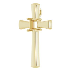 10K Yellow Gold  5.5 mm Square Pendant Mounting – image 4