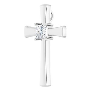 Platinum  5.5 mm Square Pendant Mounting – image 3