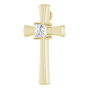 10K Yellow Gold  5.5 mm Square Pendant Mounting – image 3