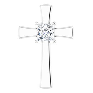Continuum Sterling Silver  8 mm Square Pendant Mounting