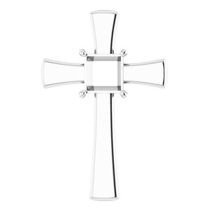 Sterling Silver  8 mm Square Pendant Mounting – image 2