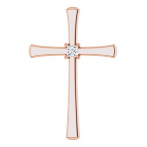 14K Rose Gold  2 mm Square Pendant Mounting