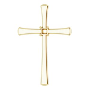 18K Yellow Gold  2 mm Square Pendant Mounting – image 2