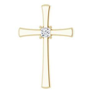 14K Yellow Gold  3 mm Square Pendant Mounting
