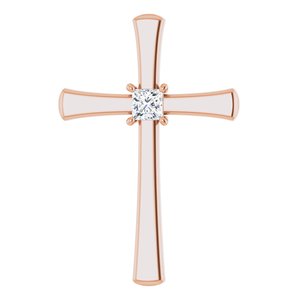 18K Rose Gold  3 mm Square Pendant Mounting