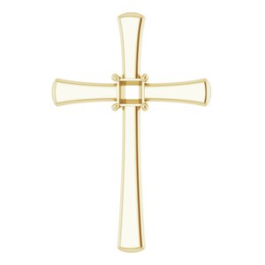 18K Yellow Gold  3 mm Square Pendant Mounting – image 2