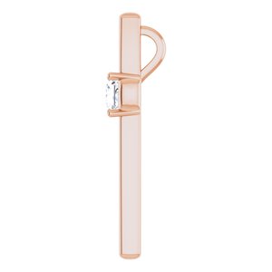 10K Rose Gold  4 mm Square Pendant Mounting – image 5