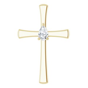 10K Yellow Gold  5.5x3.5 mm Pear Pendant Mounting