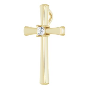 18K Yellow Gold  2.75 mm Square Pendant Mounting – image 3