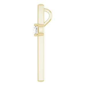10K Yellow Gold  3.25 mm Square Pendant Mounting – image 5