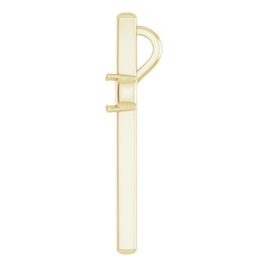 14K Yellow Gold  3.25 mm Square Pendant Mounting – image 6