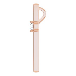 14K Rose Gold  3.25 mm Square Pendant Mounting – image 5