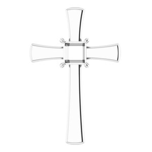 Platinum  5.5 mm Square Pendant Mounting – image 2