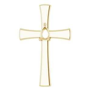 14K Yellow Gold  8x5 mm Pear Pendant Mounting – image 2