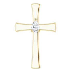 14K Yellow Gold  8x5 mm Pear Pendant Mounting