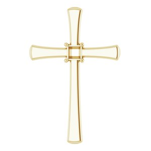 18K Yellow Gold  2.75 mm Square Pendant Mounting – image 2