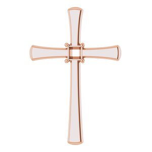 10K Rose Gold  2.75 mm Square Pendant Mounting – image 2