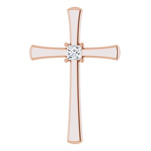 14K Rose Gold  2.75 mm Square Pendant Mounting