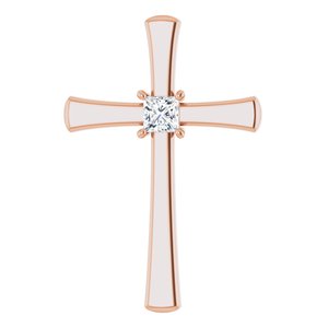 14K Rose Gold  3.25 mm Square Pendant Mounting