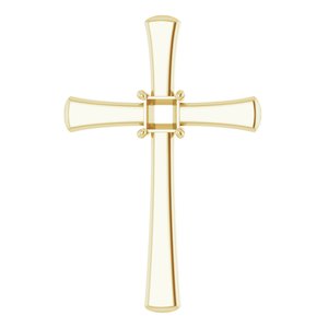 18K Yellow Gold  3.25 mm Square Pendant Mounting – image 2