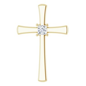 18K Yellow Gold  3.25 mm Square Pendant Mounting