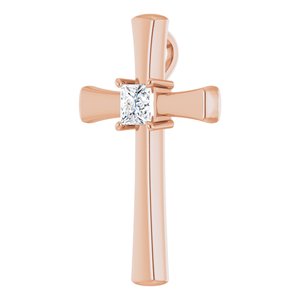 14K Rose Gold  4.5 mm Square Pendant Mounting – image 3