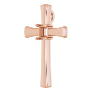18K Rose Gold  4.5 mm Square Pendant Mounting – image 4