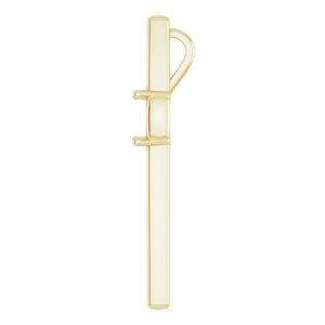 10K Yellow Gold  9x7 mm Oval Pendant Mounting – image 6