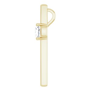 18K Yellow Gold  5 mm Square Pendant Mounting – image 5