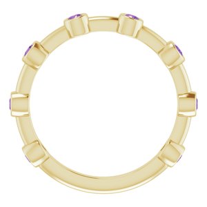 Bezel-Set Bar Ring
